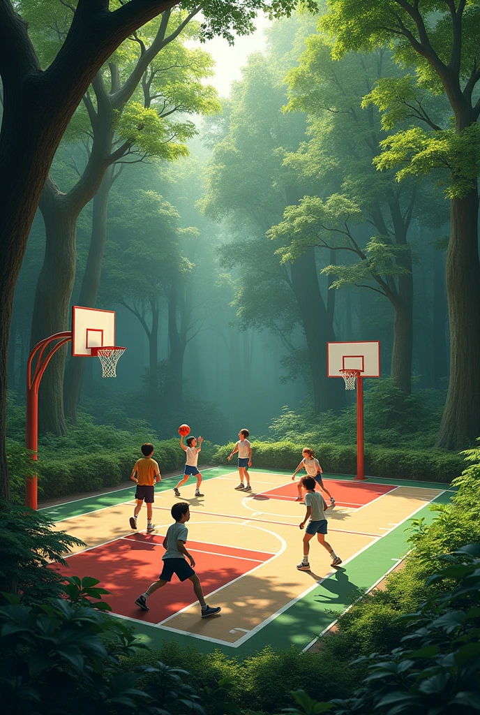 Basketball court in the uhrwald