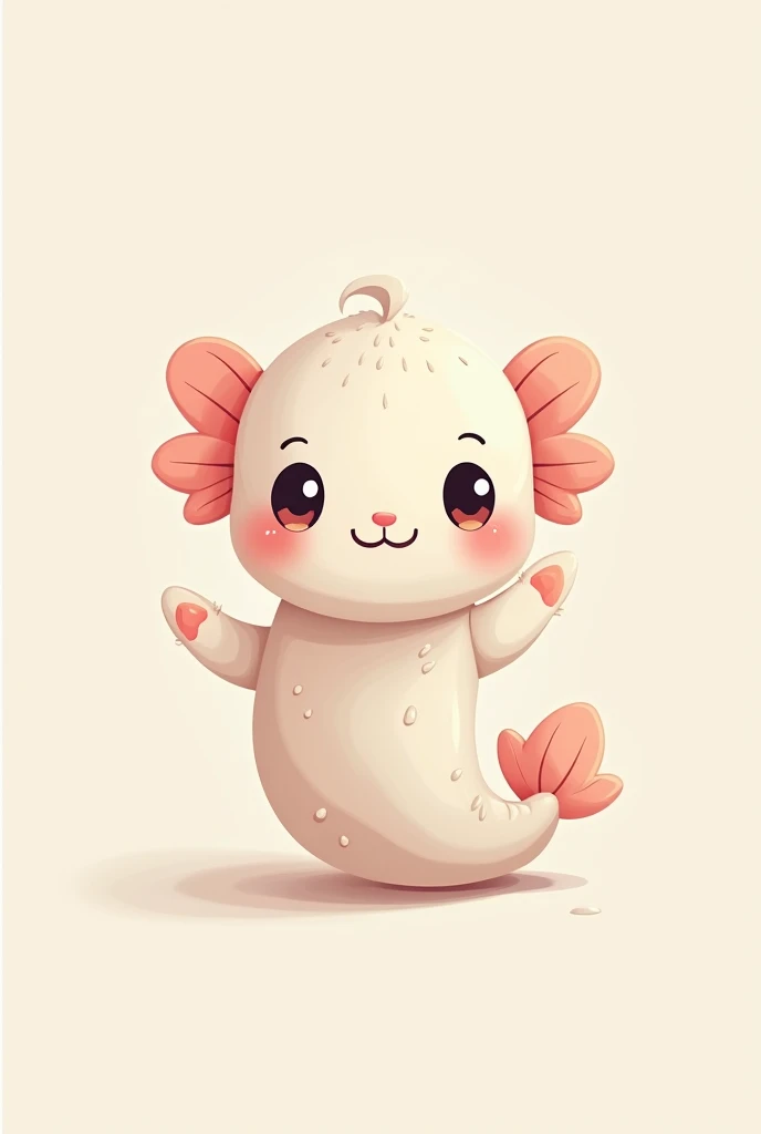 We made an logo with animal axolotl mark called "Cuddle". The purpose of the brand is clothes. Our mascot for this app is a cute axolotl with a body. Can you prepare me an app logo suitable for these? I want a corporate logo