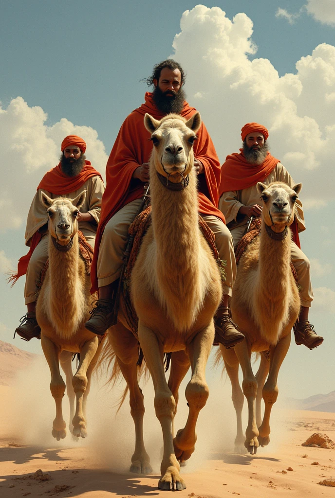 Three Wise Men riding vicuñas