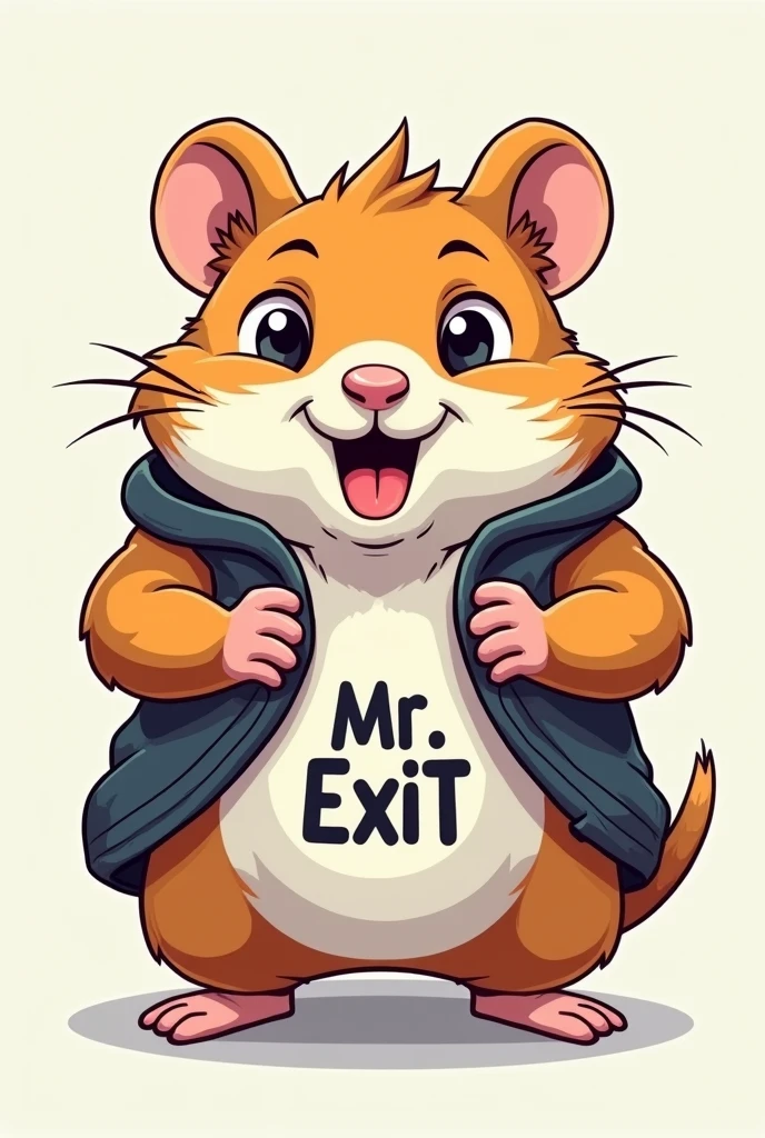 I want telegram logo Mr Exit Hamster theme and Highlight the Mr Exit 
