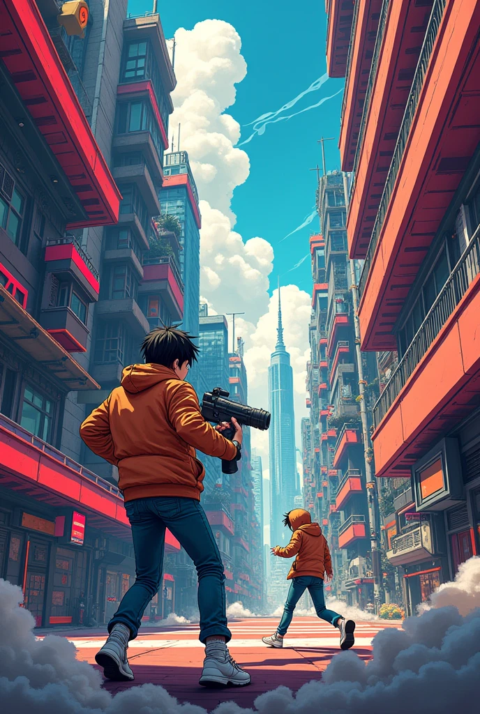 An anime style comic book