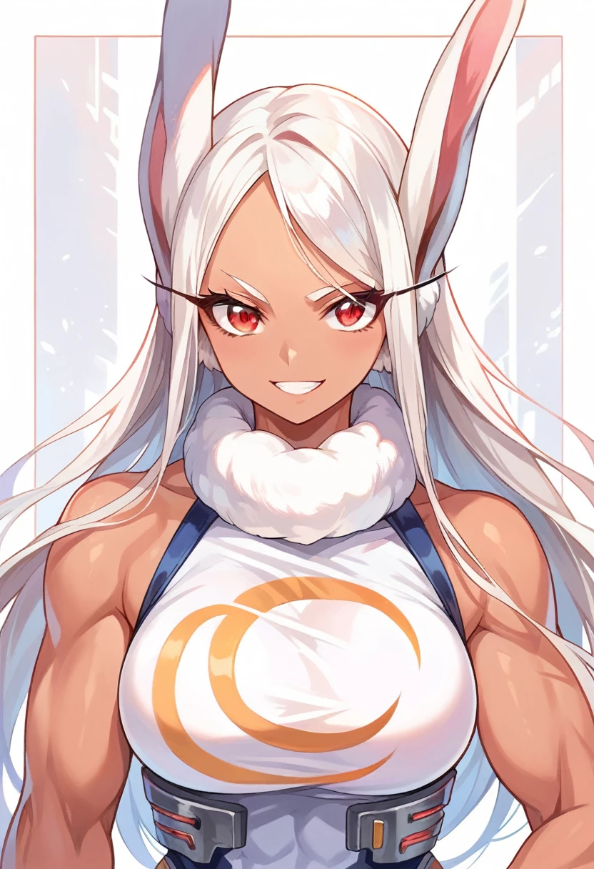 (upper body:1.2), nsfw, bewitching pose, (((vulgarity))), sweat,Dripping water,My whole body is wet,heavy breathing, humid, fog,(Stuffy armpits:1.2),
fucked silly, oral invitation, (embarrassed),
ahegao, rolling eyes, (from above:1.2),((close up head)), Open your mouth,
Rumi Usagiyama, long hair, animal ears, white hair, rabbit ears, dark-skinned female, muscular,
rabbit girl, muscular female, (red eyes:1.5), (parted bangs:1.5), (complete anatomy),
High resolution,Sharp focus,(Super detailed,Very detailed),(Very detailed CG unity 8k wallpaper),(((Vibrant colors))),{best illustration},
Complex eyes,Beautiful Eyes,Symmetrical eyes,Big eyes:1.5,Seductive eyes, (((dark skin,dark_skin,lustrous skin:1.5,bright skin: 1.5,
skin tanned, shiny skin,very shiny skin,Shiny body,plastic glitter, skin,exaggerated shiny skin,illuminated skin))),Perfect Fingers,
(Detailed body),(Detailed face)), cute,Lewd,erotic,Bold,Camel Toe,Revealing clothing,show skin,
(Huge hips:1.1),(Huge breasts, Glamour:1.2),