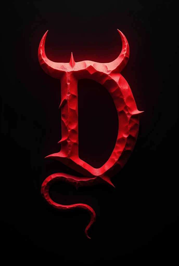 (logo design) sexy evil logo, a sexual striking red letter D, adorned with sharp, menacing demon horns, and a sinuous tail extending from the base, dynamic and bold, emphasizing a dark theme, glossy finish, high-resolution, creating an impression of sexuality and power. No background.