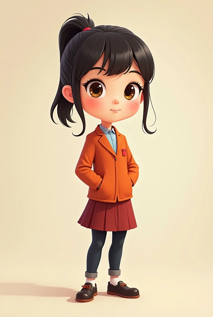 MAKE A CHINESE ADULT TEACHER IN CARTOON STYLE, NOTHING REALISTIC ABOUT SCHOOL CLOTHES. I DON&#39;T WANT A REALISTIC CARTOON IN THE STYLE OF THE SCRATCH WEBSITE





