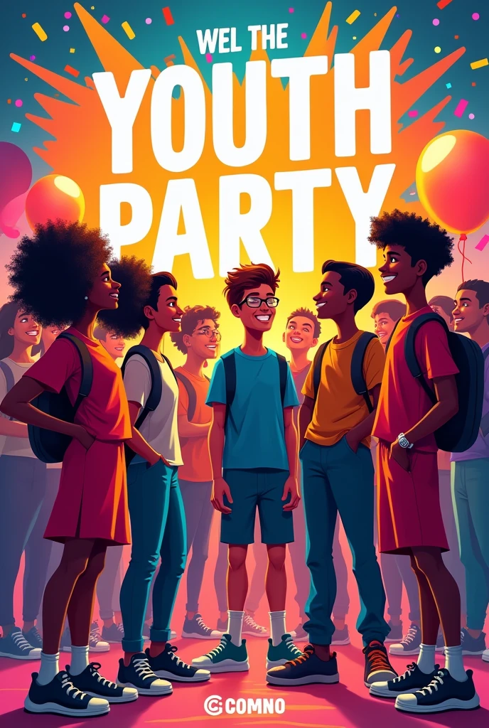 Create an invitation for a youth party