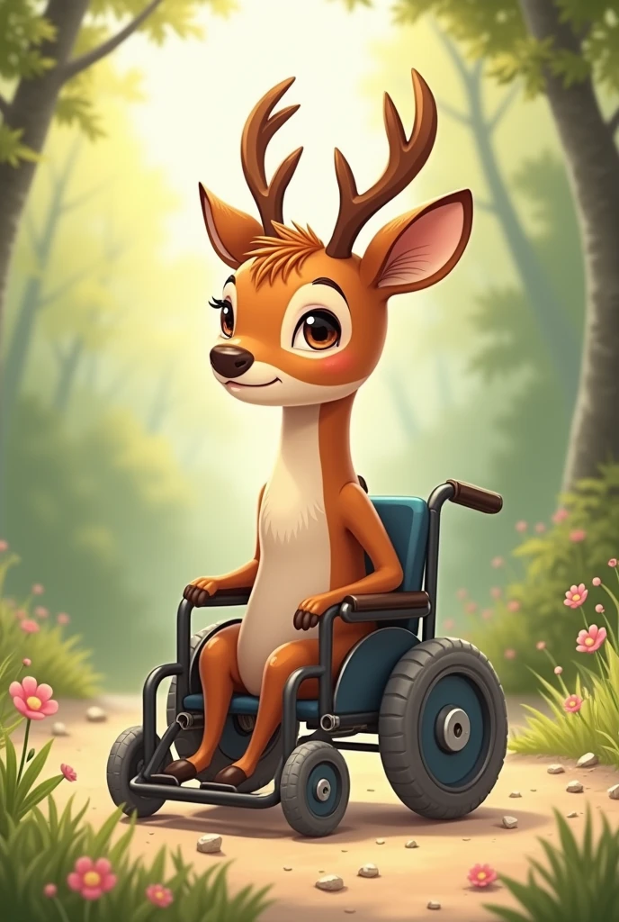 Deer in wheelchair drawing Down syndrome