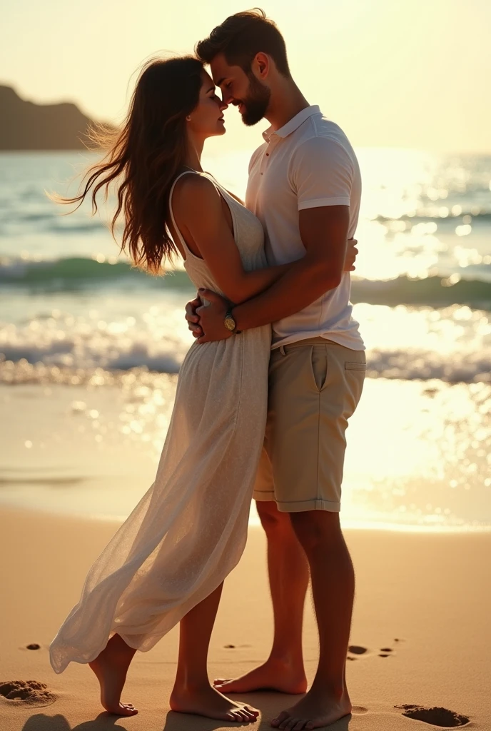 Me and my wife loving on beach