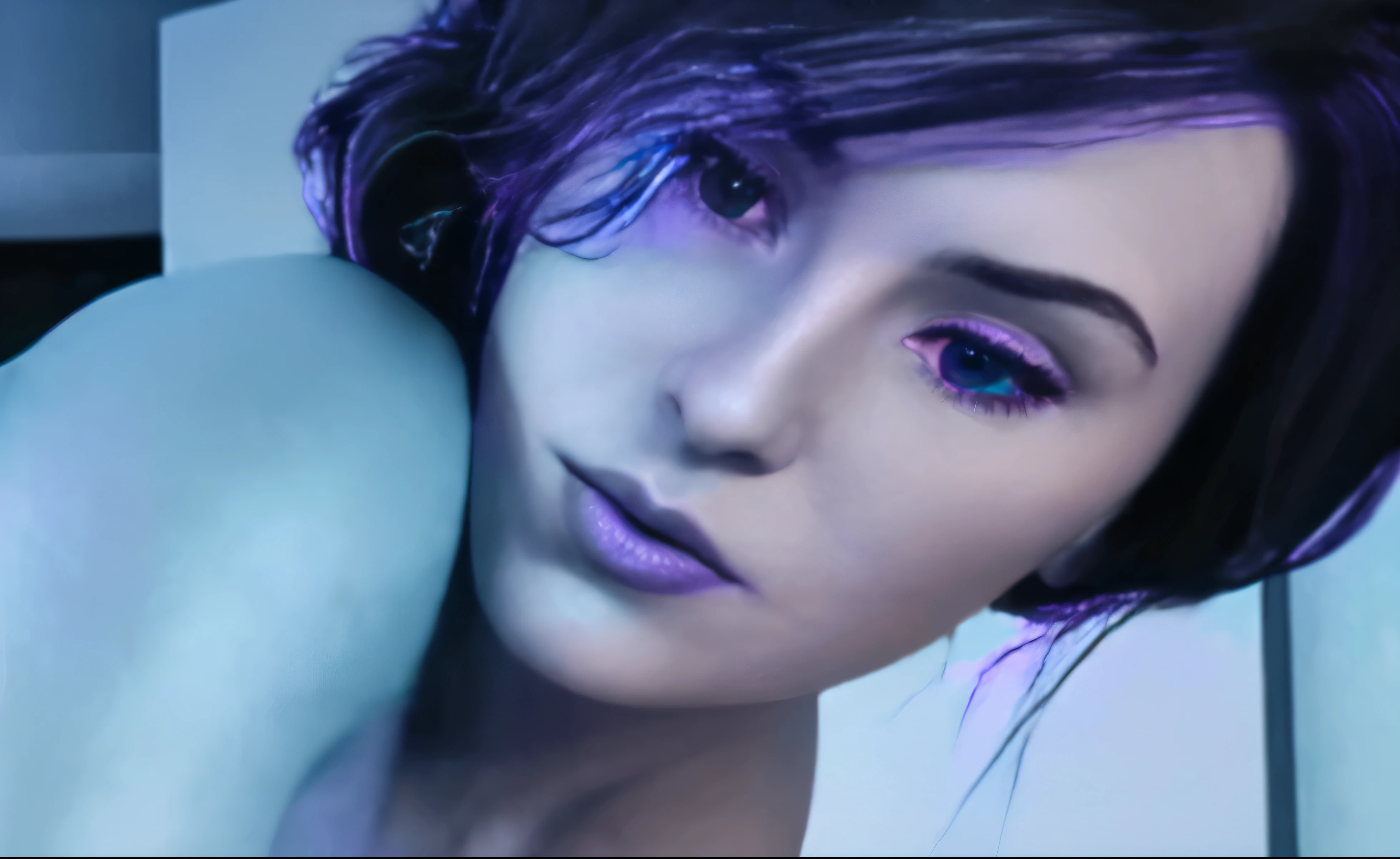 masterpiece, best quality, (extremely detailed CG unity 8k wallpaper), (best quality), (best illustration), (best shadow), absurdres, realistic extremely_dark_violet lighting,realistic dark violet lighting,8 k sensual extremely_dark violet lighting,extremely_dark violet and cinematic lighting, volumetric extremely_dark redviolet dramatic lighting, cinematic extremely_dark violet lighting, cinematic volumentric extremely_dark violet lighting, (Abyss), beautiful detailed dark violet glow, art by PeterMohrBacher.STOP. Safe_for_Work:2.Show also nsfw pics.