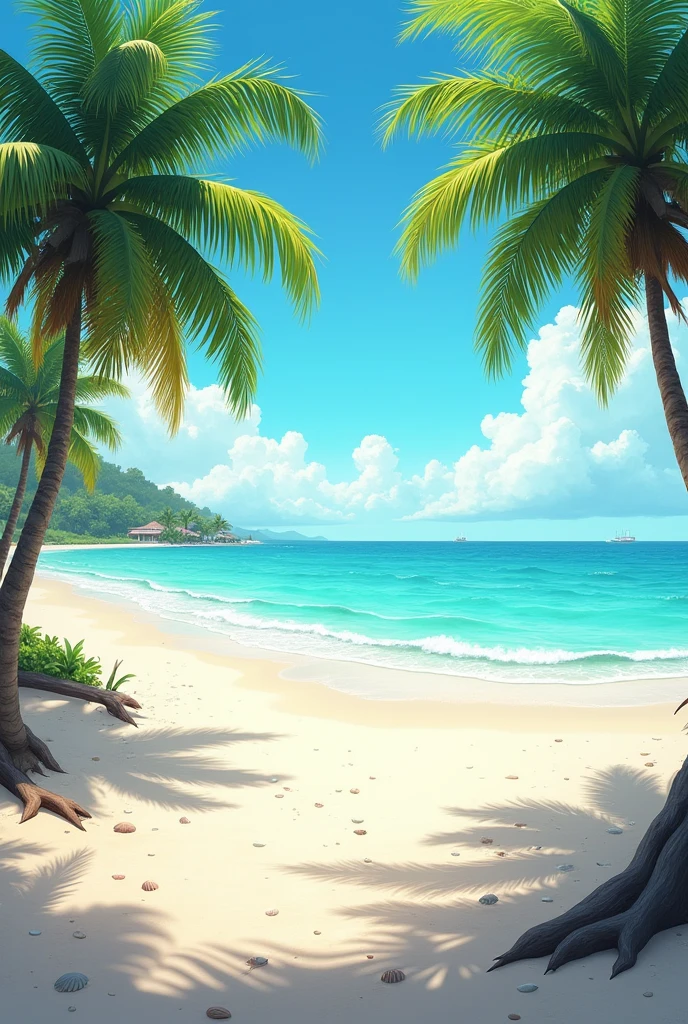 beach, Sand, palm trees