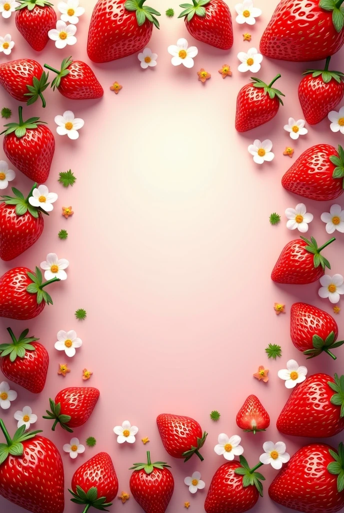 create cute background with lots of strawberries
