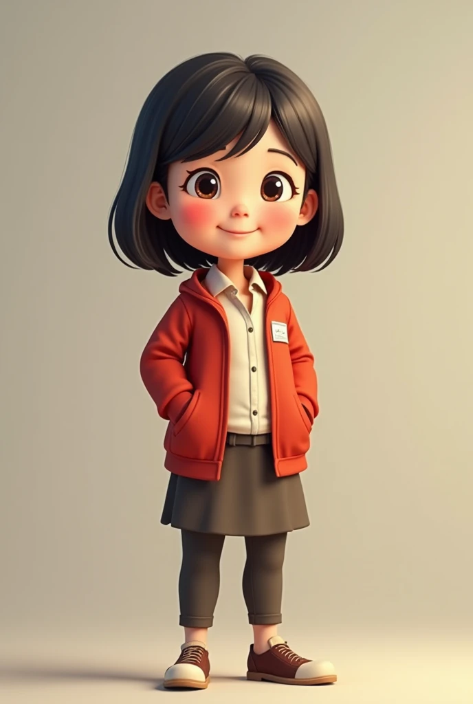 MAKE AN OLD ADULT TEACHER WITH LOWER HAIR AND NO CHINESE APPEARANCE IN CARTOON STYLE, NOTHING REALISTIC ABOUT SCHOOL CLOTHES. I DON'T WANT A REALISTIC CARTOON IN THE STYLE OF THE SCRATCH WEBSITE