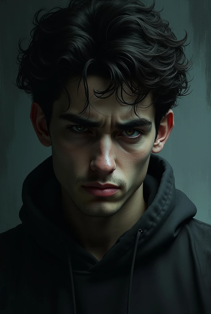 A shocking image of an exhausted young man, wrinkled, old clothing, is in desperation seeking success, looking forward, expression frustrated by seeking success and not achieving it, prostitutes on the street around you offering themselves, Realistic black and white illustration