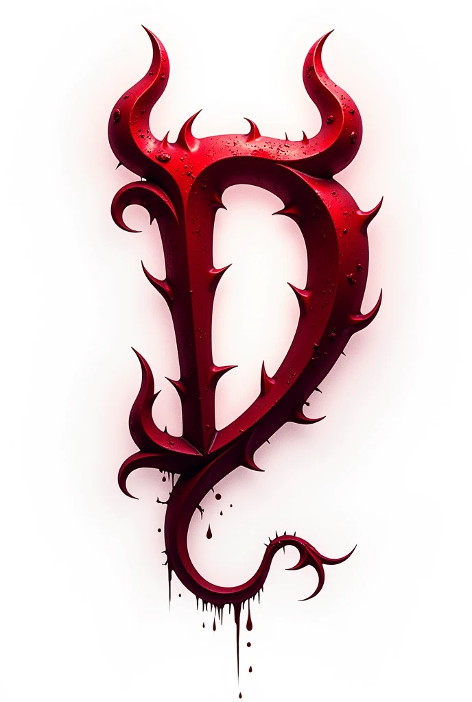 (logo design) sexy evil logo, a sexual striking red letter D, adorned with sharp, menacing demon horns, and a sinuous demon tail extending from the base, dynamic and bold, emphasizing a dark theme, glossy finish, high-resolution, creating an impression of sexuality and power. White background.