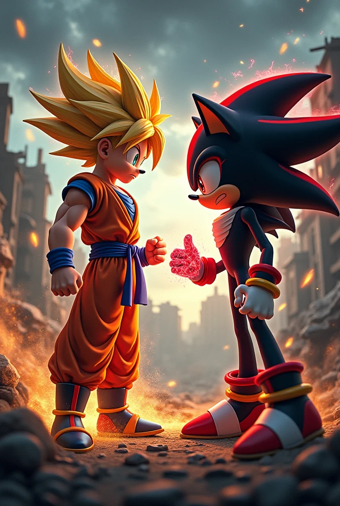goku e shadow the hedgehog