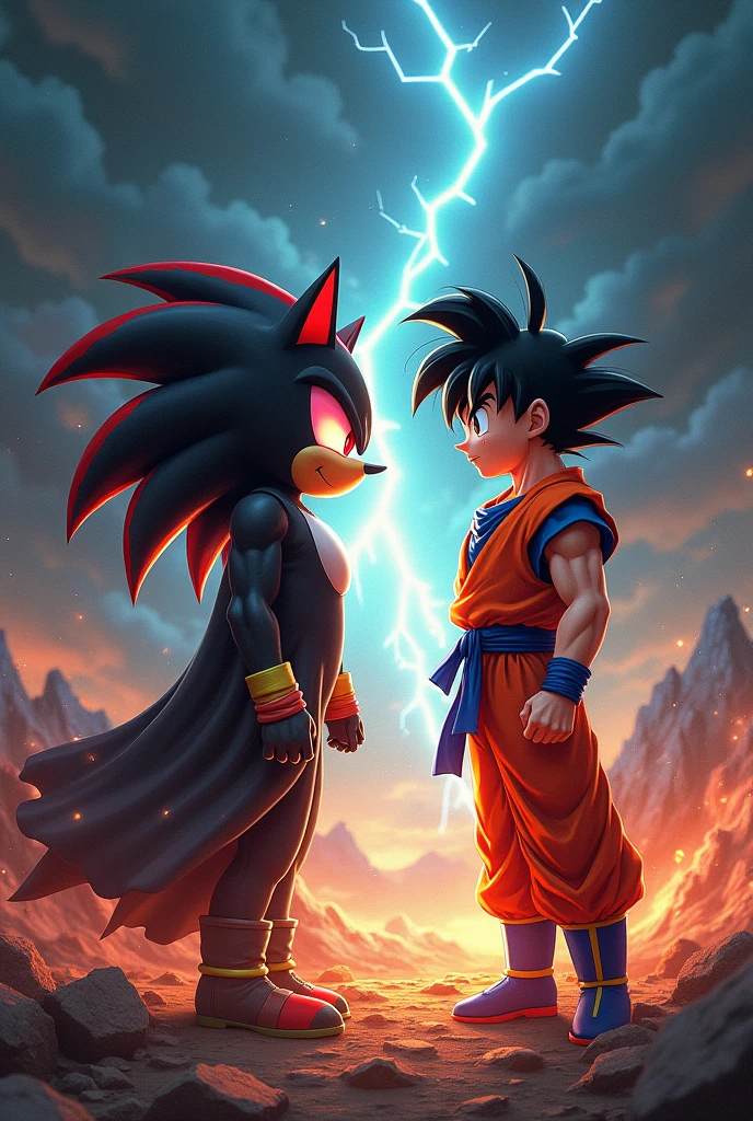 goku e shadow the hedgehog 