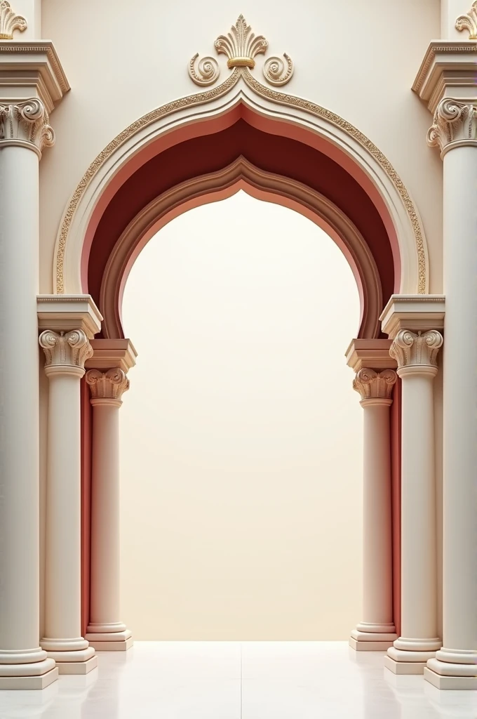  architecture round background for logo, the color is in the shade of maroon and gold, white