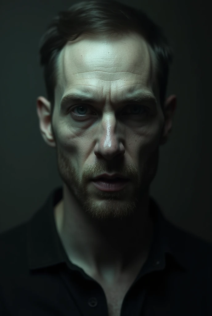 A male photo profile with creeps effect, no blood, with animation 