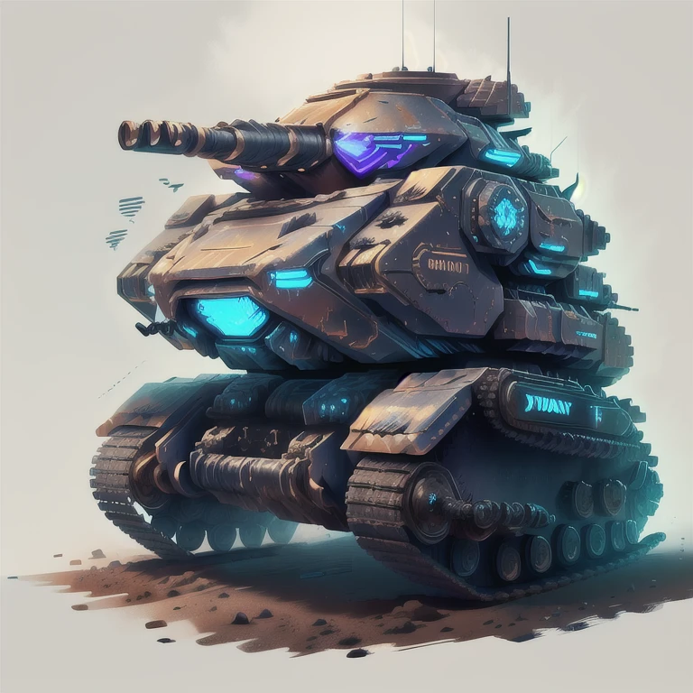 Tank, armored, (Masterpiece:1.3) (best quality:1.2) (high quality:1.1), detailed, TerranAI, Stealth Armored Tank, Scifi, Future, Cyberpunk 