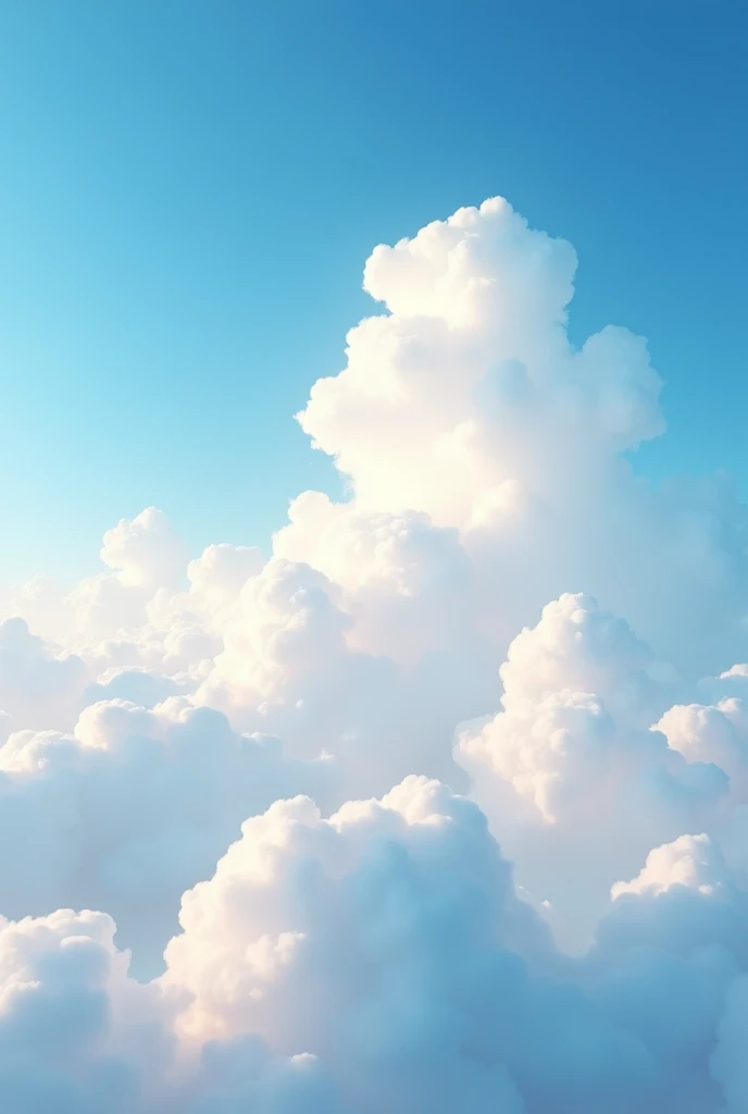 Blue sky with beautiful and bright white clouds