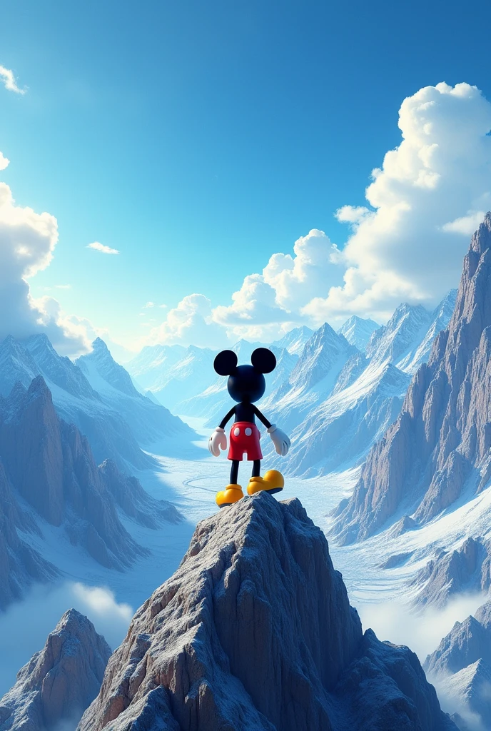 Mickey mouse on top of the world