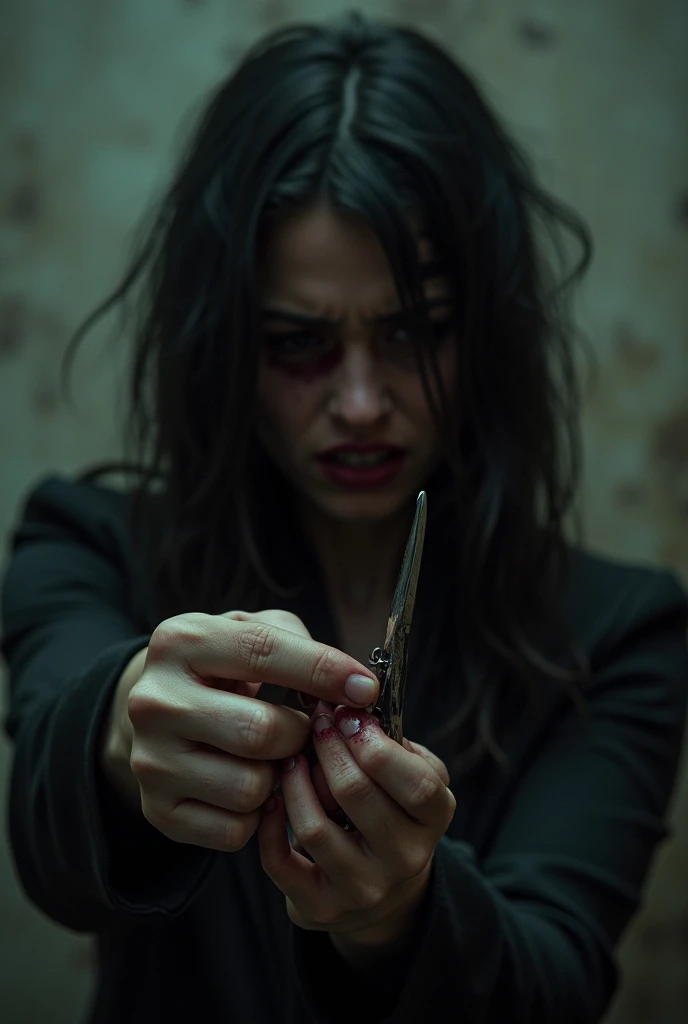 Pick to cut the hand in the pain of love