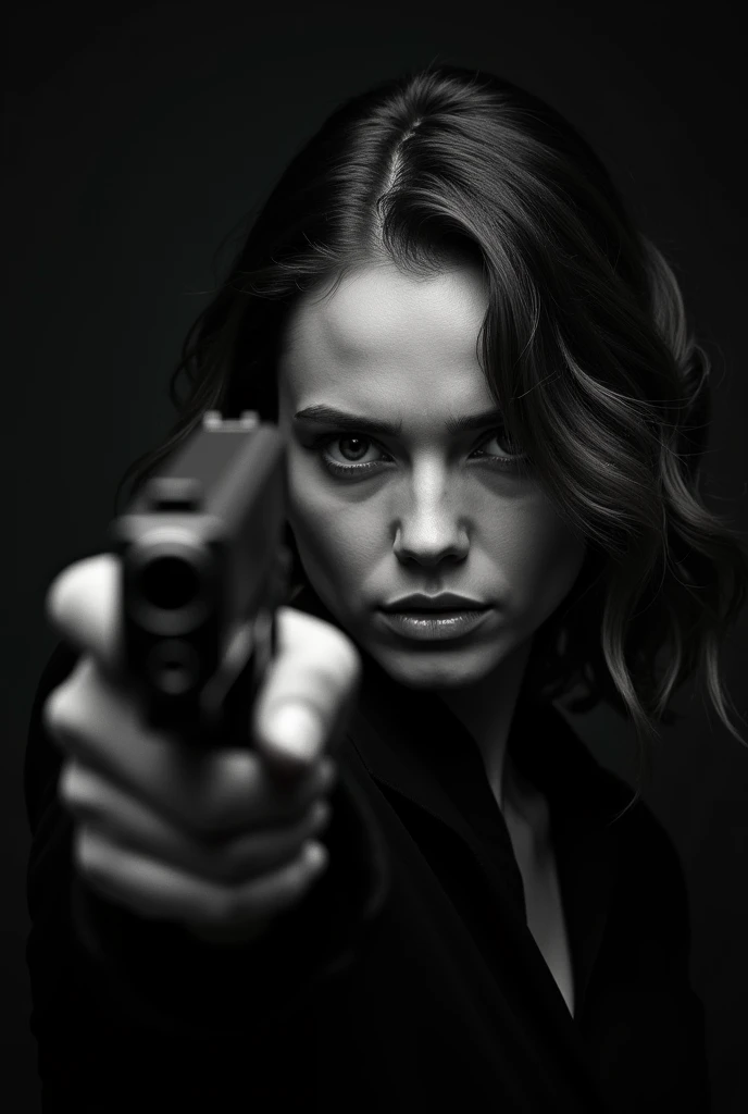 maya hawke with a gun pointed at her head