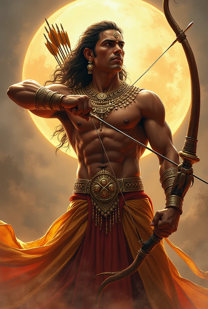Mahabharata Surya puthra Karnan body kavaja kundalam hand bow