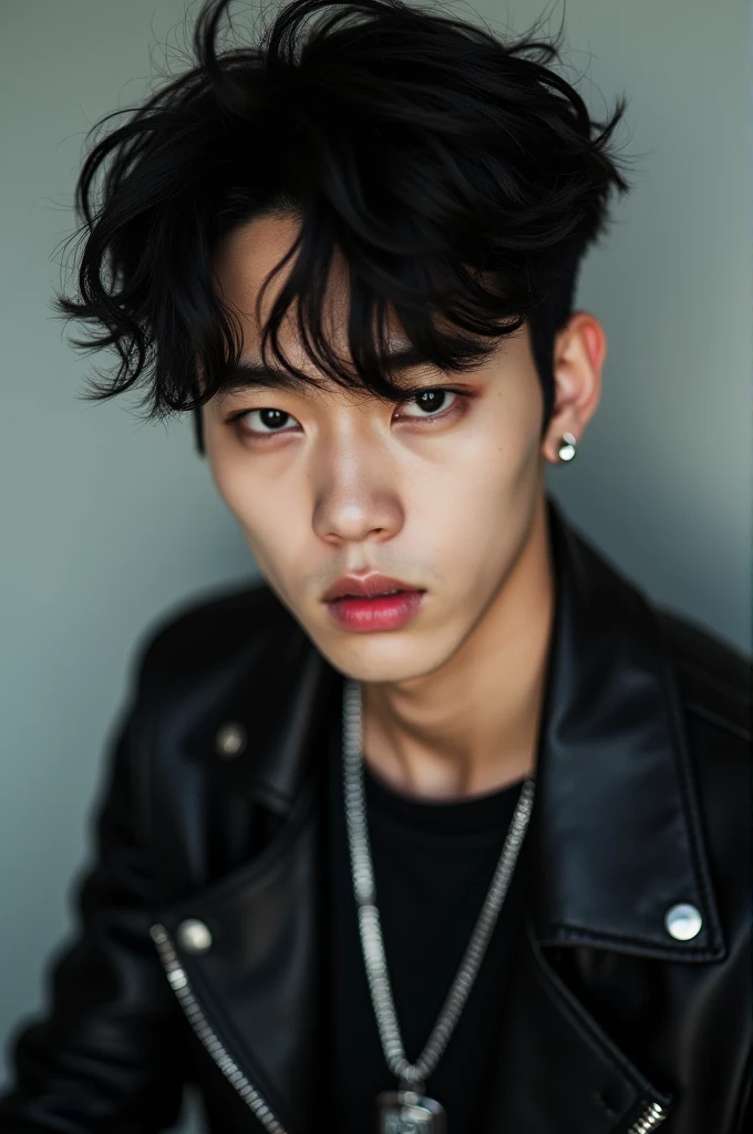 a korean boy, JEON JUNGKOOK, bad boy vibes, realistic photo