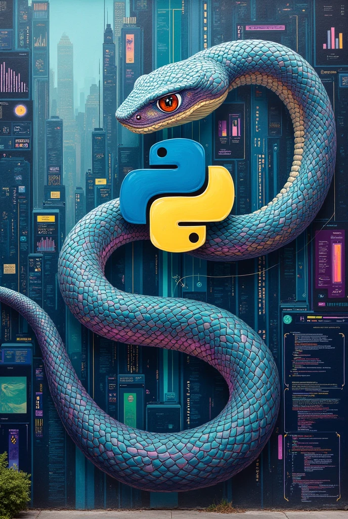 make a wall paint about Python programming language script