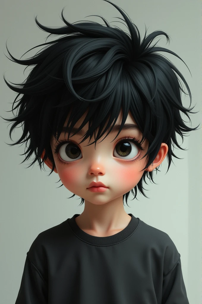 A boy with dark hair