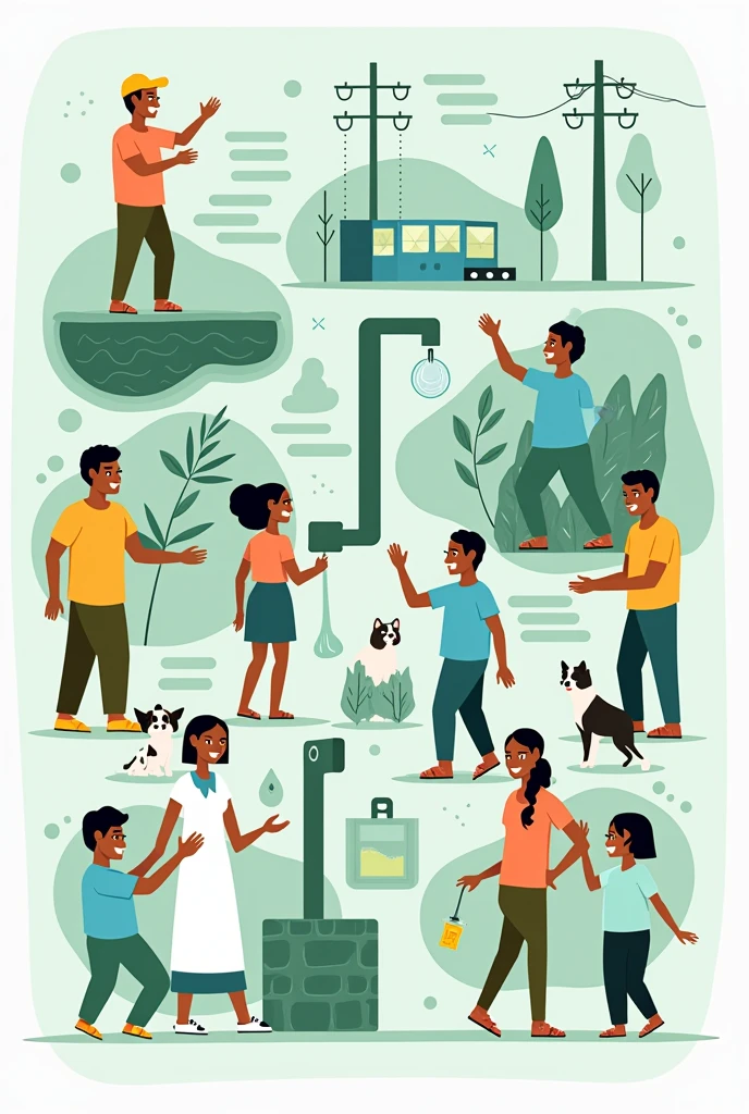 WhatsApp group icon about water payments, light, school, etc