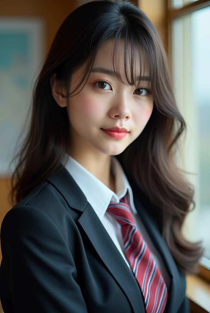nsfw, (16K、RAW photo, highest quality, masterpiece)、(real photo)、score_9,score_8_up,score_7_up,8k, breasts, in more detail, beautiful eyes, A beautiful Japanese woman, very detailed and beautiful, very detailed, amazing details、cute beautiful woman with perfect body、real face, Beautiful woman at 30 years old、Shiny skin、A beautiful Japanese woman, Big Tits:1.3)、School teacher、business suit、School、squat