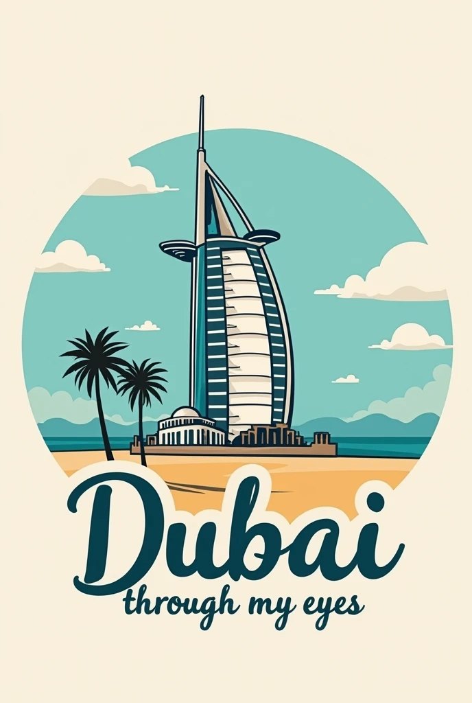 generate a logo for a touristic campaign called 'Dubai through my eyes'