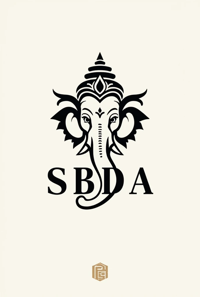 Ganesha's face logo should be made with SBDA letters