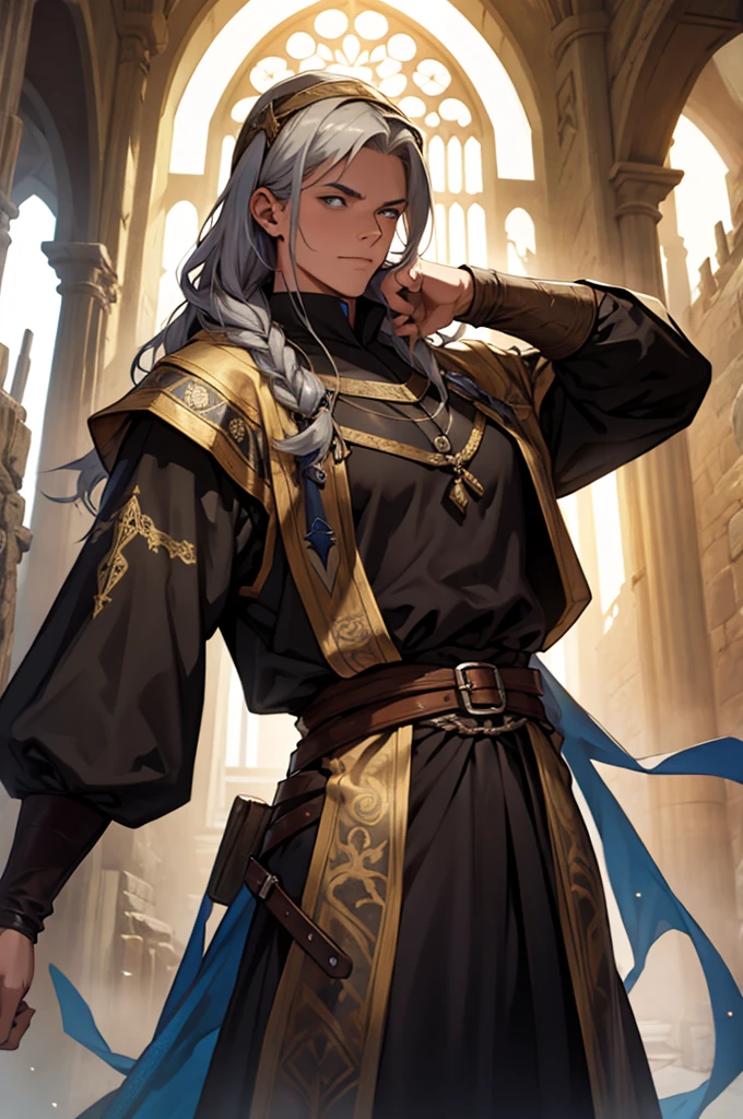 A MEDIEVAL-STYLE STORYTELLER, WITH FUTURISTIC TRAITS