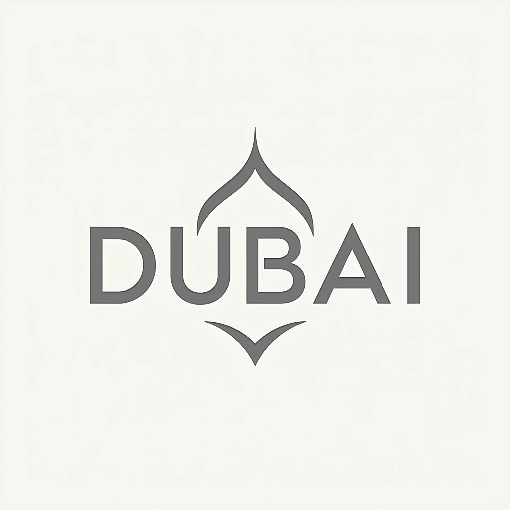 generate a futuristic minimalist monochromatic logo for a touristic campaign called 'Dubai Through My Eyes'