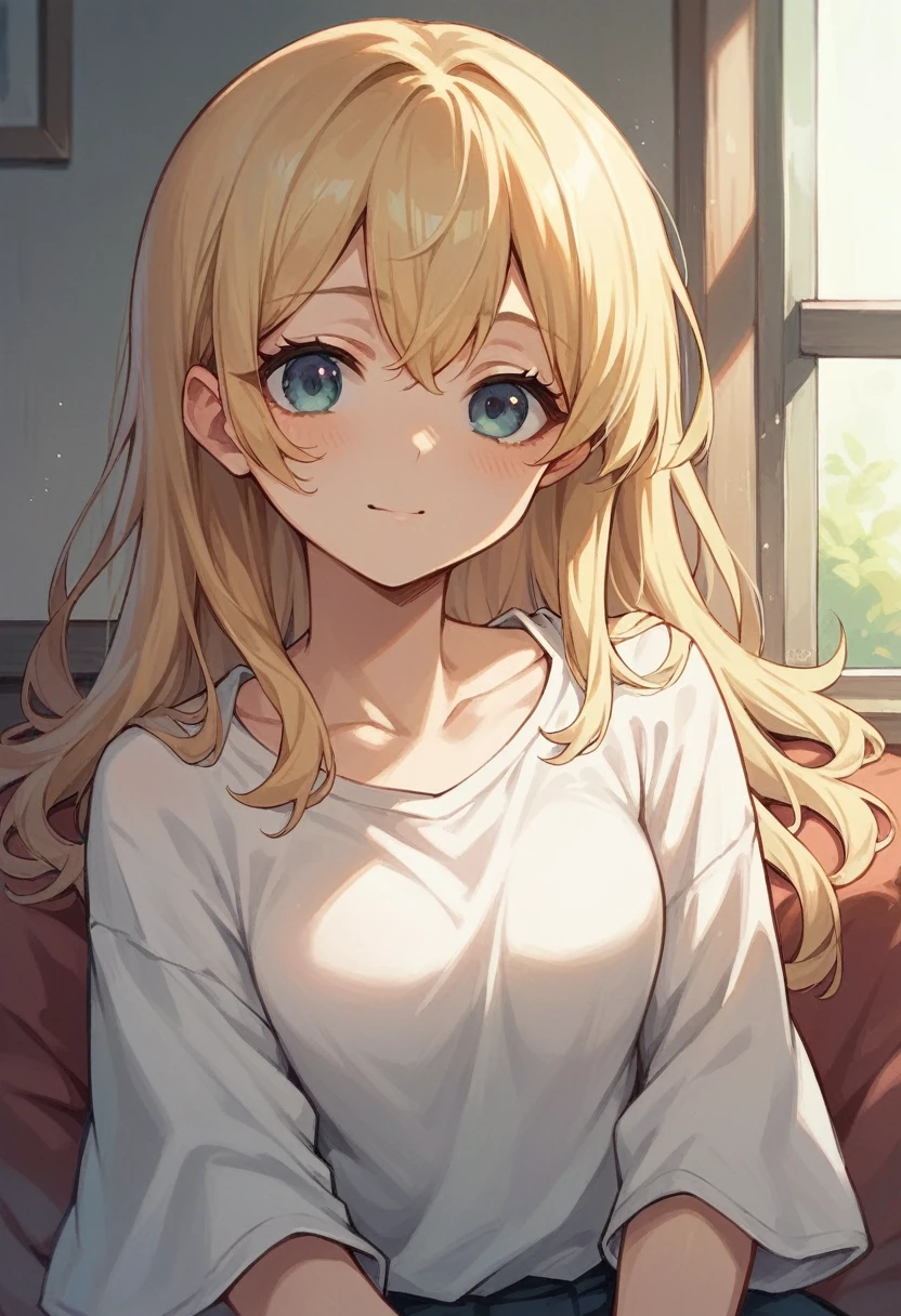 Anime girl, sweet, cute, blonde