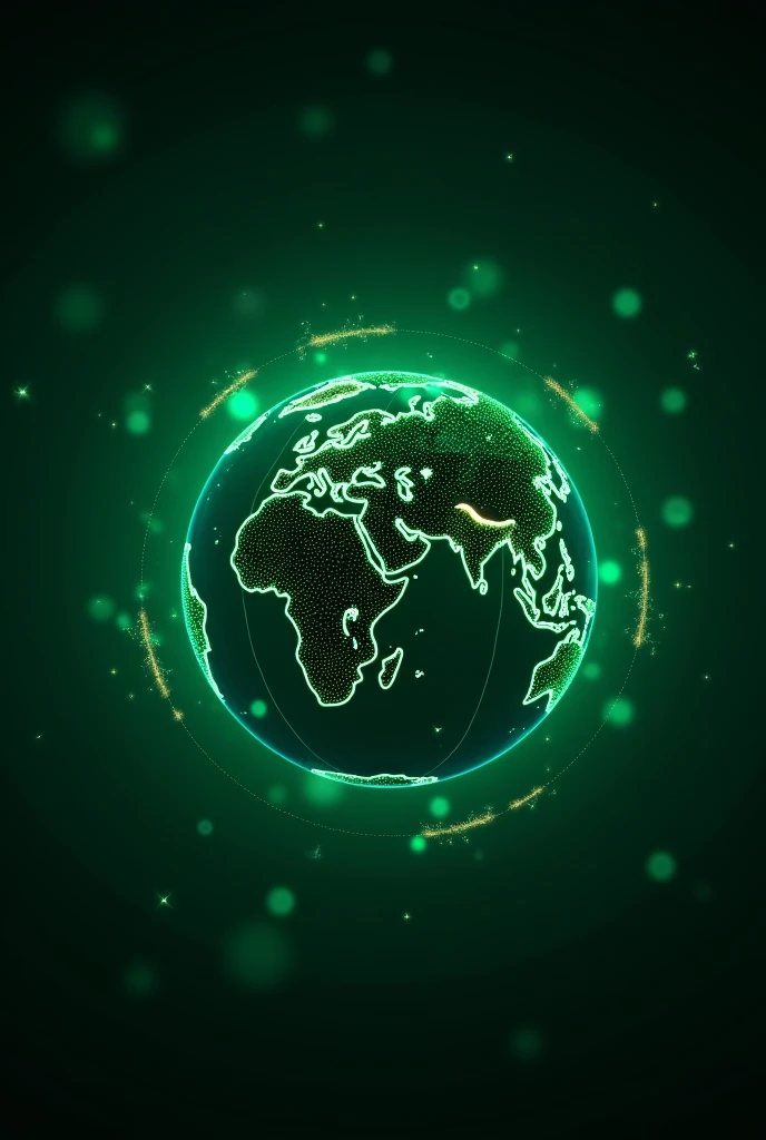 green light internet connections, terrestrial globe, connected cities