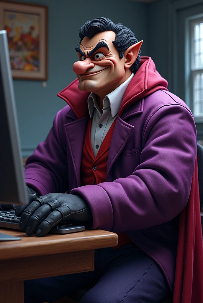 CREATE AN IMAGE USING Dick Dastardly USING COMPUTER, using original character