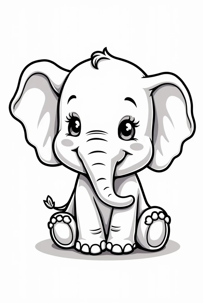cute elephant to coloring