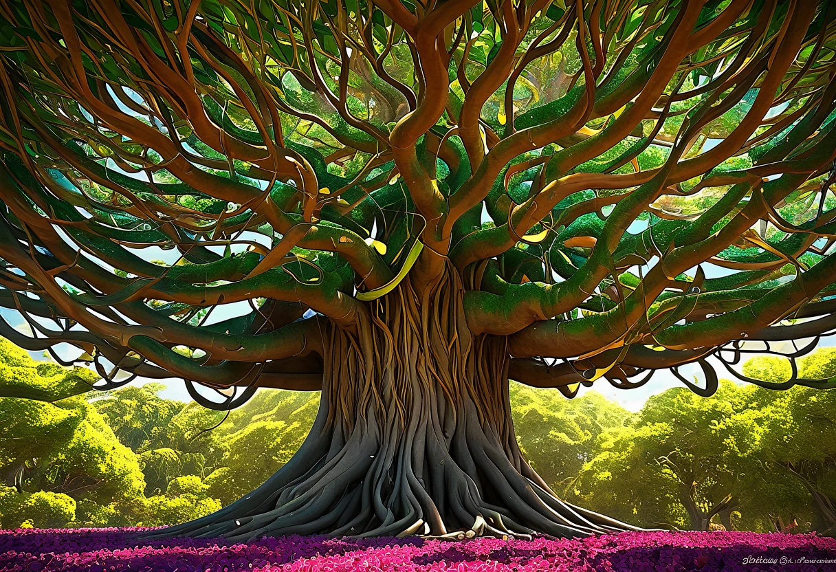 - Artistic Image Prompt Structure:
"An artistic interpretation of a banyan tree as a symbol of abundance and vitality, with swirling patterns and vibrant colors highlighting the symbiotic relationship between the bounty of nature and the sweetness of life, Artistic Fig Tree abundant harvest, Whimsical Atmosphere, digitalpainting, Imaginative Expression, Adobe Photoshop, medium shot, Fantasy lighting, high détail, 8K resolution."

