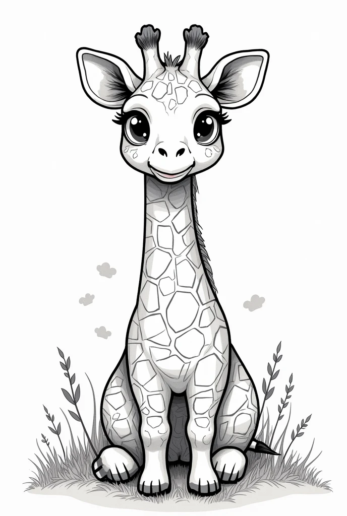 cute girafe to coloring