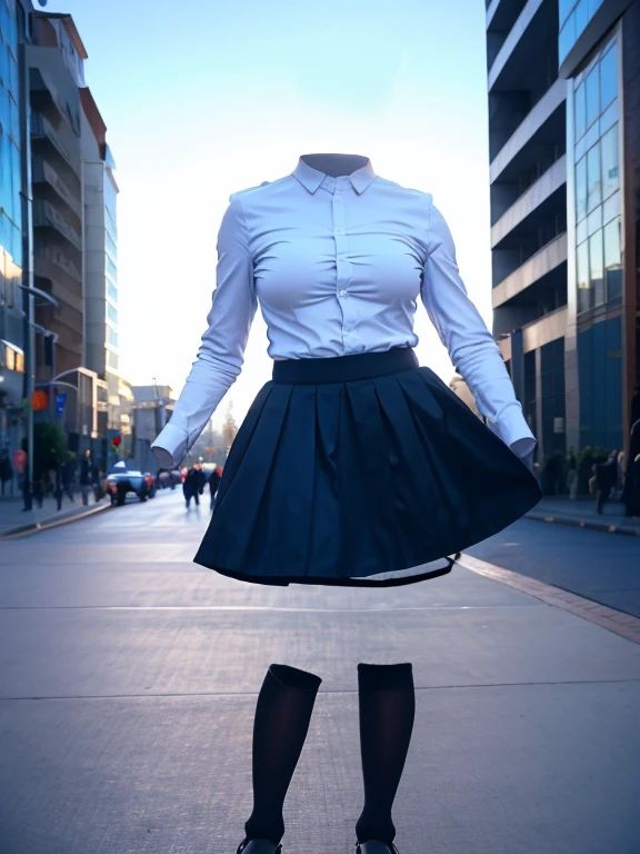 You can even see the feet, (Arch your back), Be patient with peeing, mini skirt, (From below), uniform, (can not see, No humans, Headless, Faceless:1.5), Cute big tits, (8k, RAW Photos, Highest quality, masterpiece:1.2), (Realistic, photo-Realistic:1.37), Photon Mapping, Radio City, ((Hasselblad Photography)), Physically Based Rendering, whole body, socks