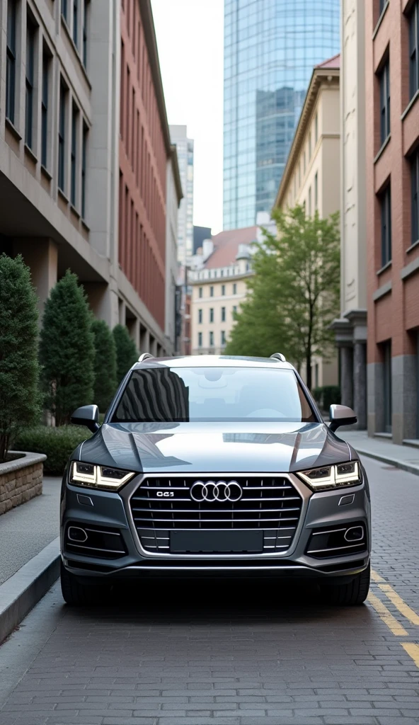 An AUDI Q7 parked in front of the office