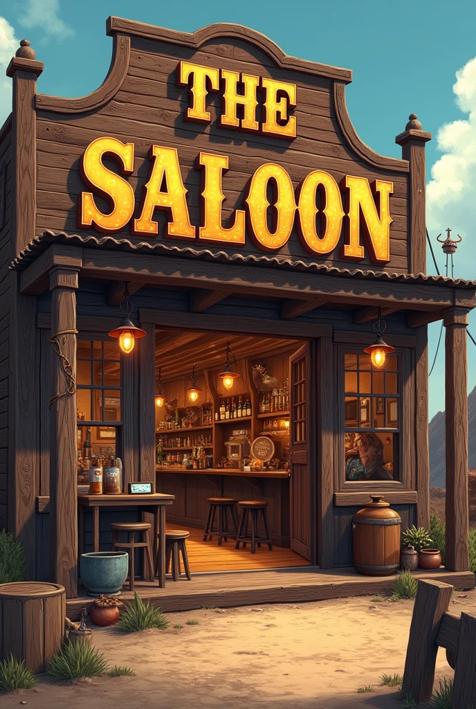 Create a poster unisex saloon name hangouts