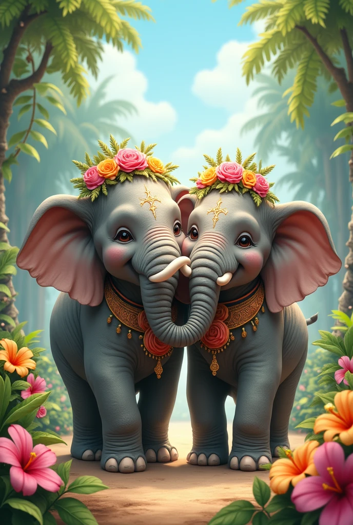 Believe me, two elephants getting married