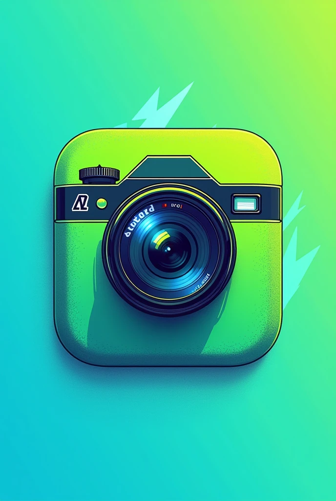 make iPhone CAMERA app with Gatorade brand style, but the illustration you give me is of the application icon, like the icons that appear in the applications when we are going to download them