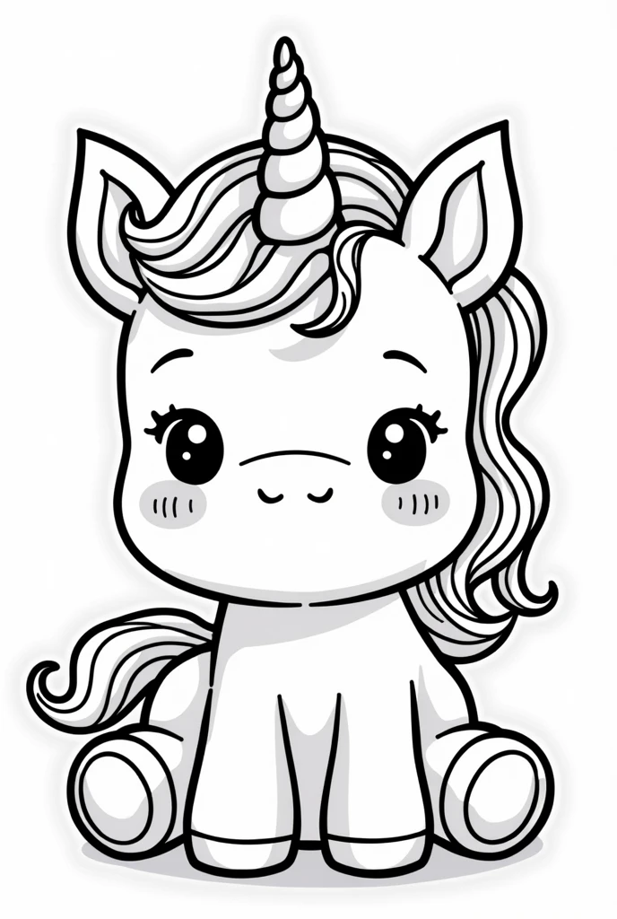 cute unicorn to coloring