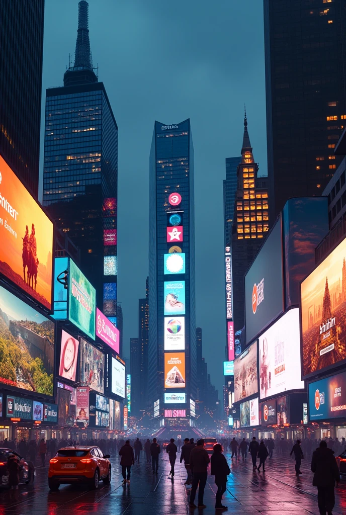 ew your city time square all boards showing India 
