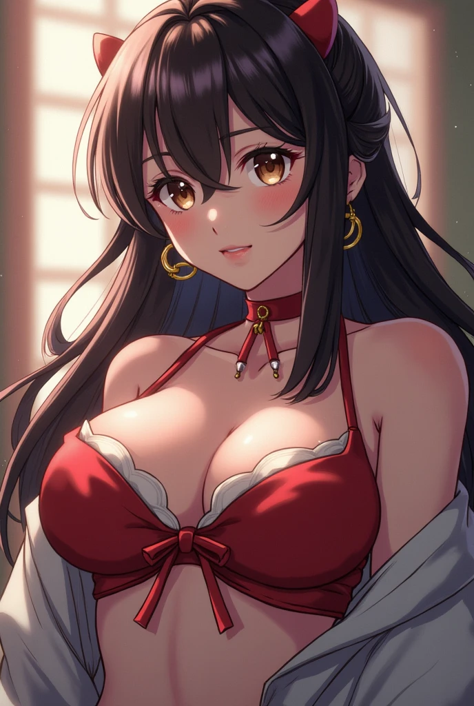 Shinobu kocho from demon slayer showing her breasts